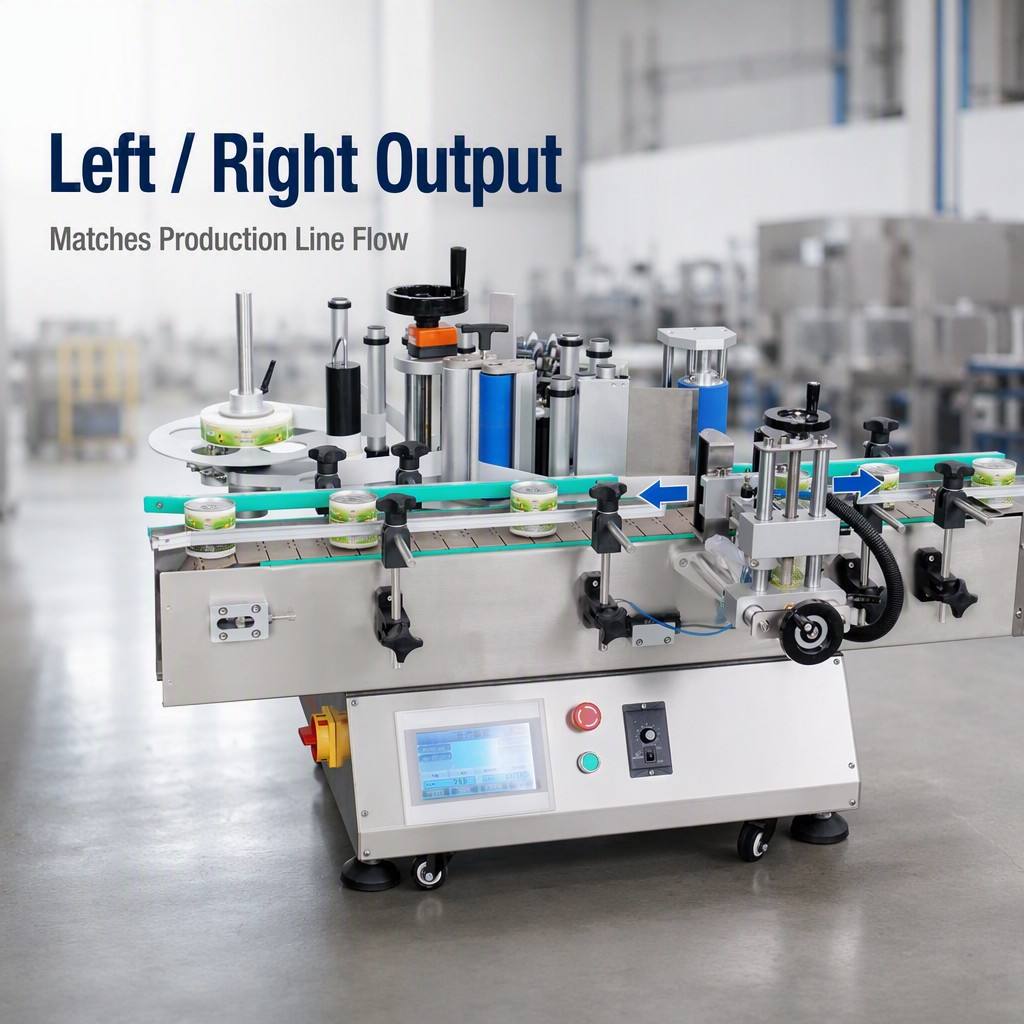 Round Bottle Labeling Machine Electric Motor PLC Control for Cosmetic Beverage Glass Plastic Bottle Labeling Machine - Image 3